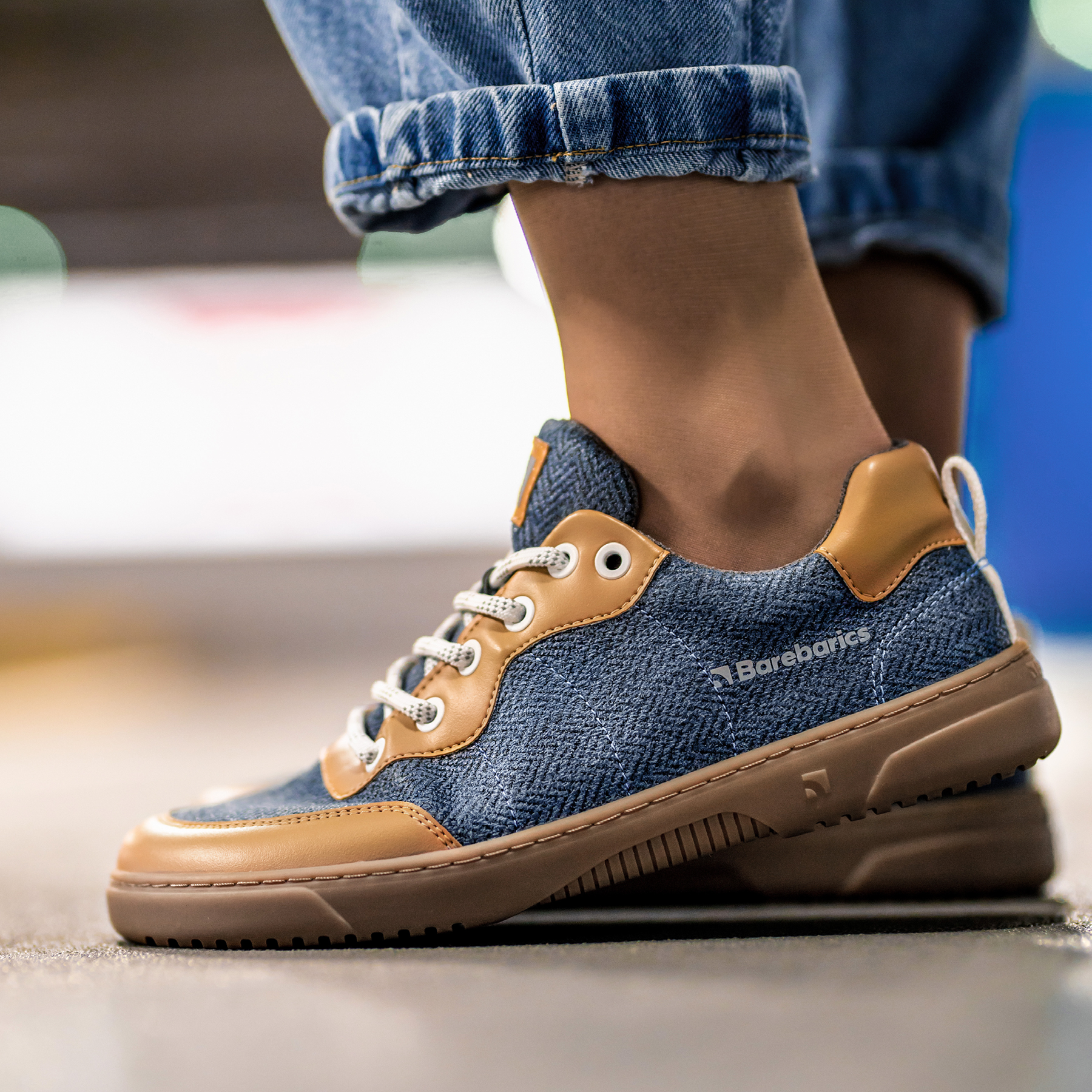 Barefoot tenisky Barebarics Kudos - Brown & Blue (obrázek 9)