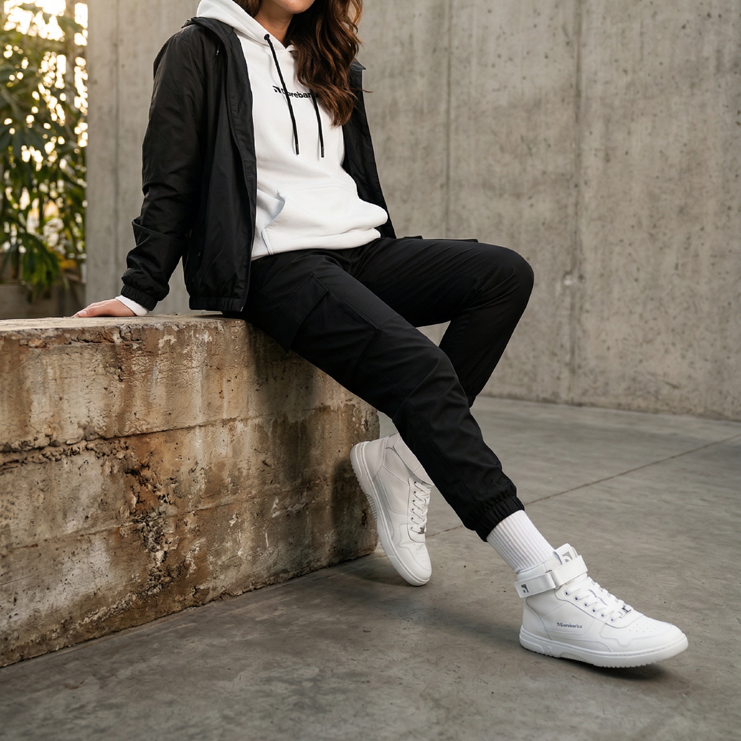 Barefoot tenisky Barebarics Zing - High Top - All White (obrázek 8)
