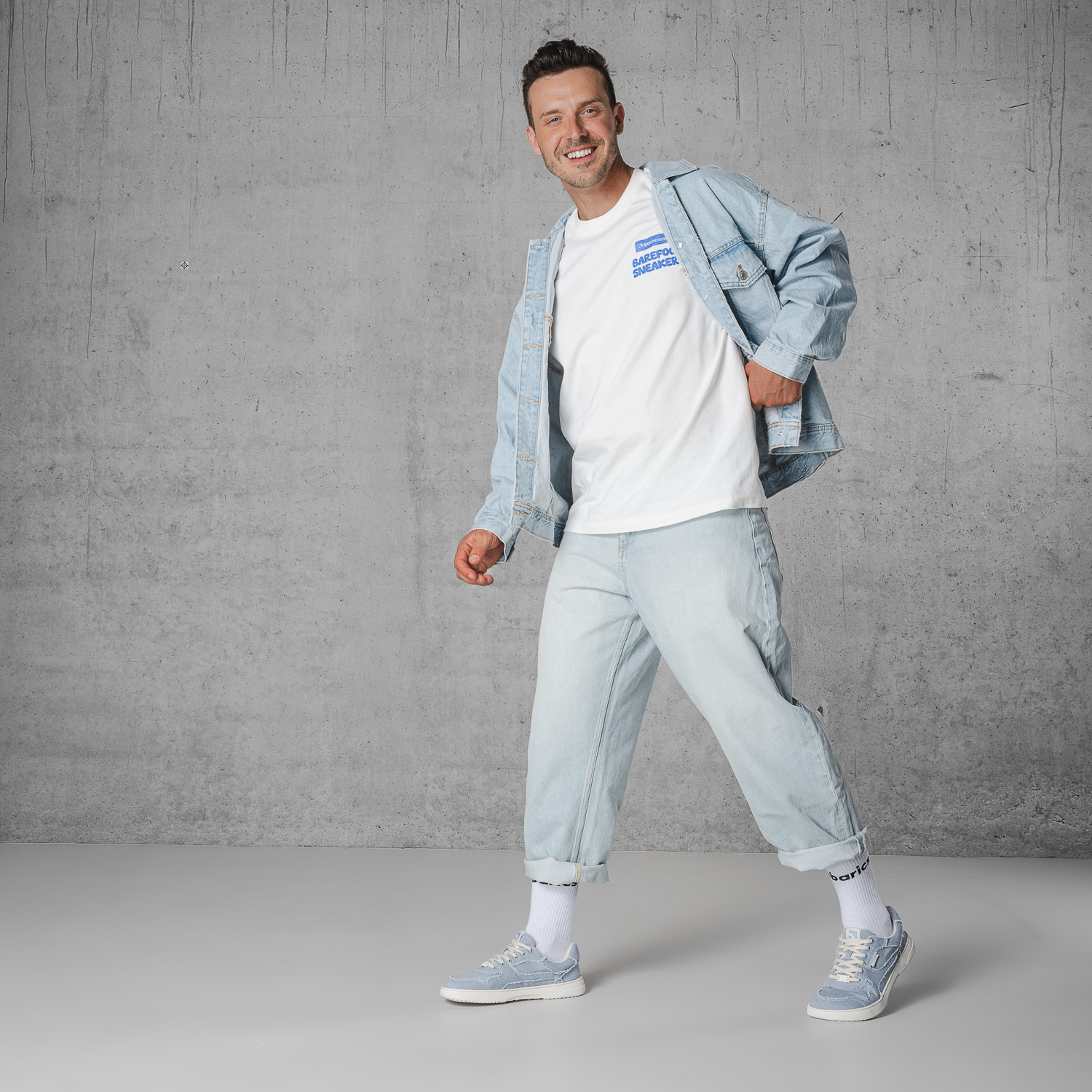 Barefoot tenisky Barebarics Zing Denim - Light Blue (obrázek 16)