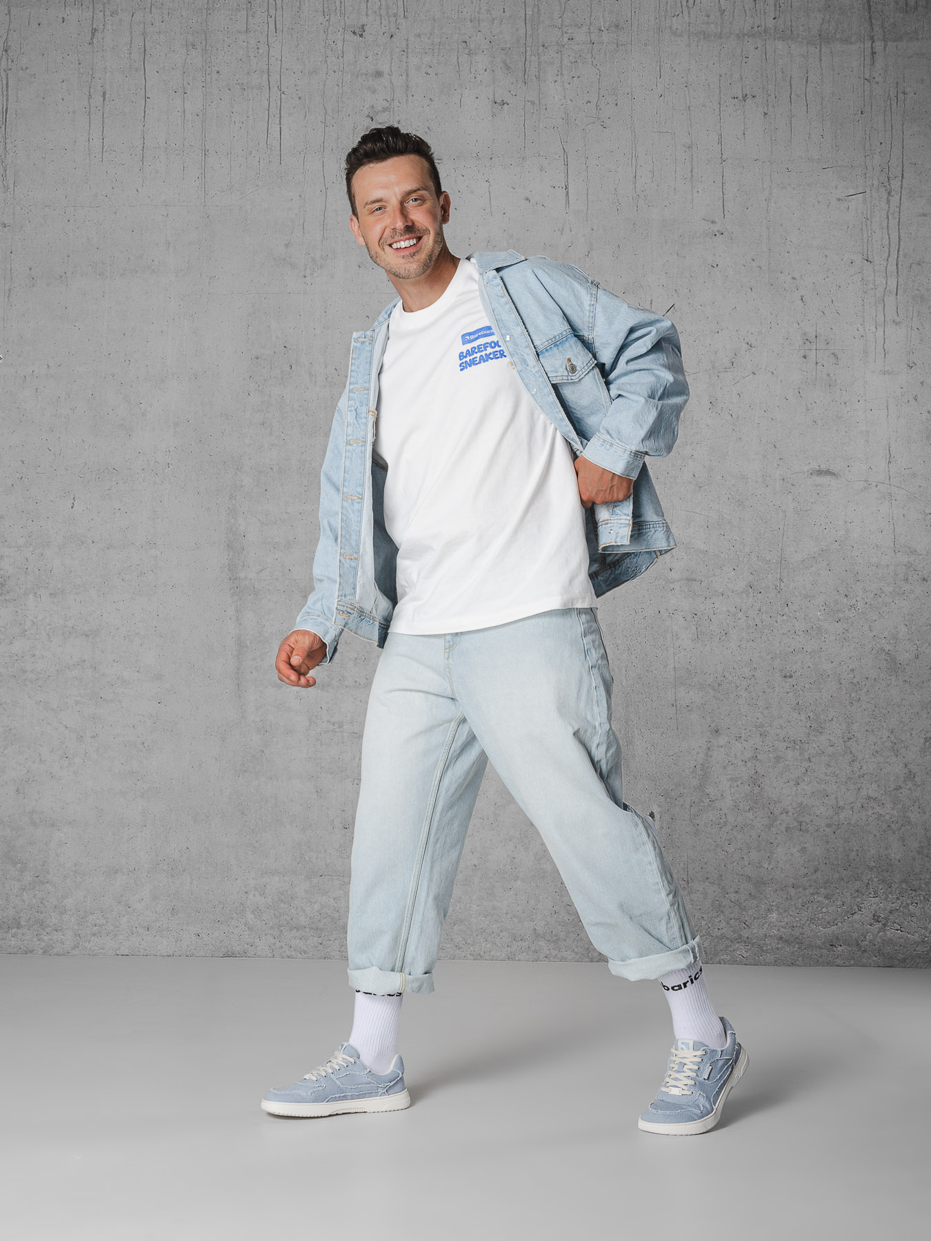Barefoot tenisky Barebarics Zing Denim - Light Blue (obrázek 23)