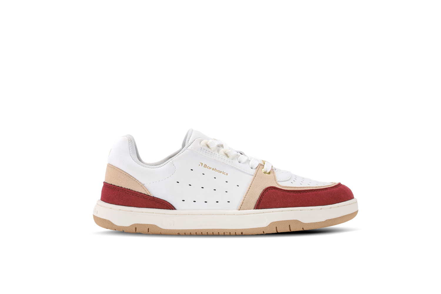 Barefoot tenisky Barebarics Wave 2.0 - White & Burgundy
